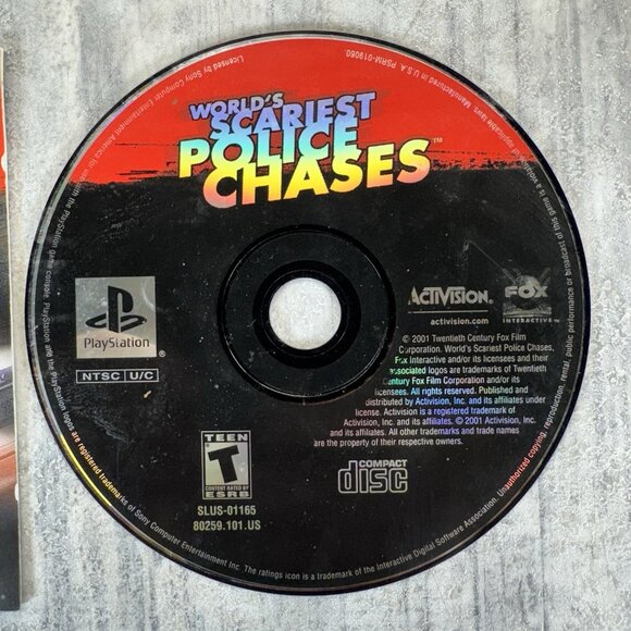 World's Scariest Police Chases (Sony PlayStation 1, 2001) PS1 Disc Manual Tested - Picture 2 of 6